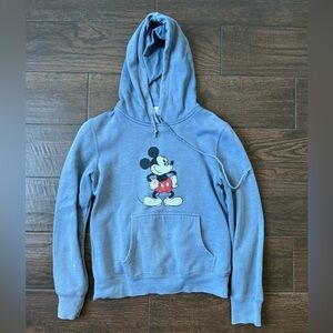 Y2k Mickey Mouse size small all blue hoodie sweater